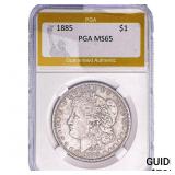 1885 Morgan Silver Dollar PGA MS65
