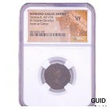 Romano-Gallic Tetricus II, AD 274 BI Dbl-Denarius