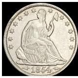 1854-O Silver Half Dollar (Arrows) CLOSELY  UNCIR