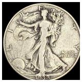 1938-D Silver Walking Liberty Half Dollar  NICELY