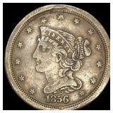 1856 Braided Hair Half Cent HIGH GRADE
