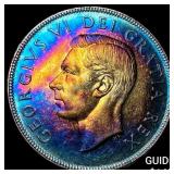 1952 Canada Silver 1 Dollar Toned UNCIRCULATED