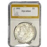1902 Morgan Silver Dollar PGA MS64
