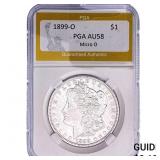 1899-O Morgan Silver Dollar PGA AU58 Micro O