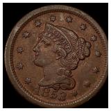 1853 Braided Hair Large Cent NEARLY UNCIRCULATED