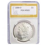 1888-O Morgan Silver Dollar PGA MS65