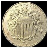 1866 Shield Nickel CLOSELY UNCIRCULATED