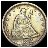 1875-S Silver Twenty Cents NEARLY  UNCIRCULATED