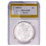 1899-O Morgan Silver Dollar PGA AU58 Micro O