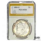 1884-O Morgan Silver Dollar PGA MS66
