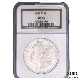 1885-O Morgan Silver Dollar NGC MS65