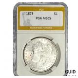 1878 Morgan Silver Dollar PGA MS65