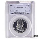 1953 Franklin Half Dollar PCGS PR66 CAM