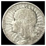 1932 Poland .1061oz Silver 2 Zlote CLOSELY UNCIRCU