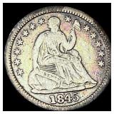 1845 Seated Liberty Half Dime LIGHTLY CIRCULATED