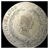 1827 Austria Silver 20 Kreuzer  NEARLY UNCIRCULATE
