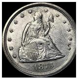 1875-S Silver Twenty Cents CLOSELY UNCIRCULATED
