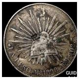 Mexico Silver 8 Reales Chopmarks NEARLY UNCIRCULA