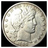 1900-S Silver Barber Half Dollar NEARLY UNCIRCULAT