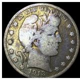 1913 Barber Half Dollar NICELY CIRCULATED