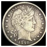 1898-S Silver Barber Quarter NEARLY  UNCIRCULATED