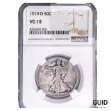 1919-D Walking Liberty Half Dollar NGC VG10