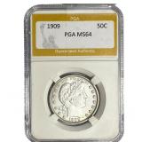 1909 Barber Half Dollar PGA MS64