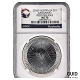 2016-P Austrailia 1oz Silver $1-Kangaroo NGC MS70