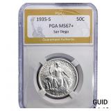 1935-S San Diego Half Dollar PGA MS67+