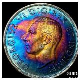 1939 Canada Silver 1 Dollar Toned UNCIRCULATED