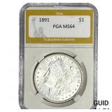 1891 Morgan Silver Dollar PGA MS64