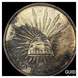 1901 Mexico Silver 1 Peso NEARLY UNCIRCULATED