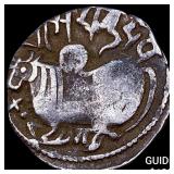 India Rajput 700-1000 AD Silver Jital  NEARLY UNC