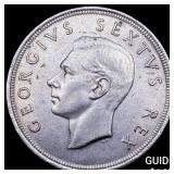 1949 South Africa Silver 5 Shillings .727 ASW CLOS