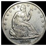 1871-S Silver Half Dollar NEARLY UNCIRCULATED