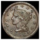 1856 Braided Hair Large Cent CLOSELY  UNCIRCULATE