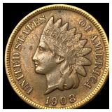1908-S Indian Head Cent ABOUT UNCIRCULATED