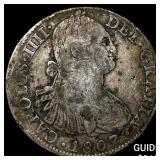 1807 Colonial Spain Silver 8 Reales Chopmarks NEAR