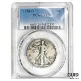 1938-D Walking Liberty Half Dollar PCGS VF20