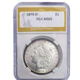 1879-O Morgan Silver Dollar PGA MS65