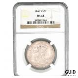 1946-S Walking Liberty Half Dollar NGC MS64