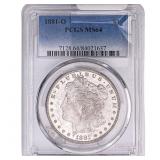 1881-O Morgan Silver Dollar PCGS MS64