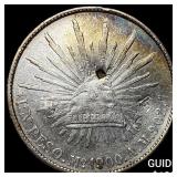 Mexico Silver 8 Reales Chopmarks NEARLY UNCIRCULA