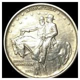 1925 Silver Stone Mountain Half Dollar CLOSELY UNC
