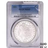 1881 Morgan Silver Dollar PCGS MS65
