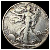 1938-D Silver Half Dollar Walking Liberty ABOUT UN