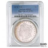 1878 Rev. 1878 Morgan Silver Dollar PCGS MS63