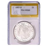 1882-O Morgan Silver Dollar PGA MS66