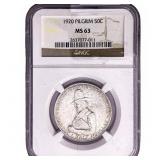 1920 Pilgrim Half Dollar NGC MS63