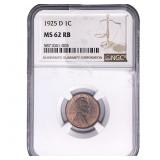 1925-D Wheat Cent NGC MS62 RB